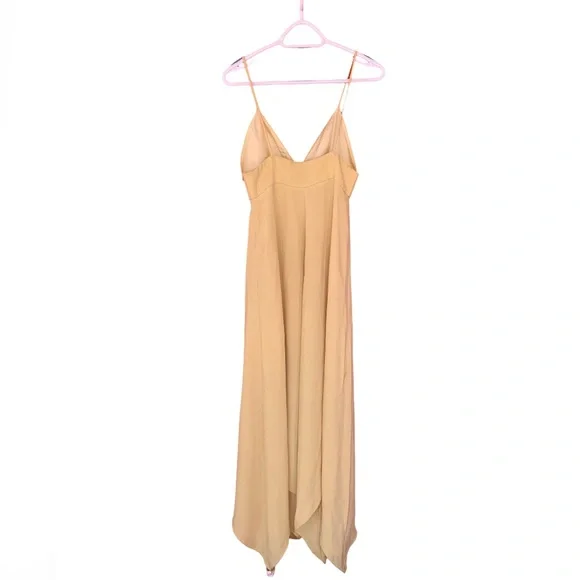 MOSCHINO BOUTIQUE Pastel Yellow Baby Doll Midi Asymmetrical Dress size 6 - Picture 5 of 13